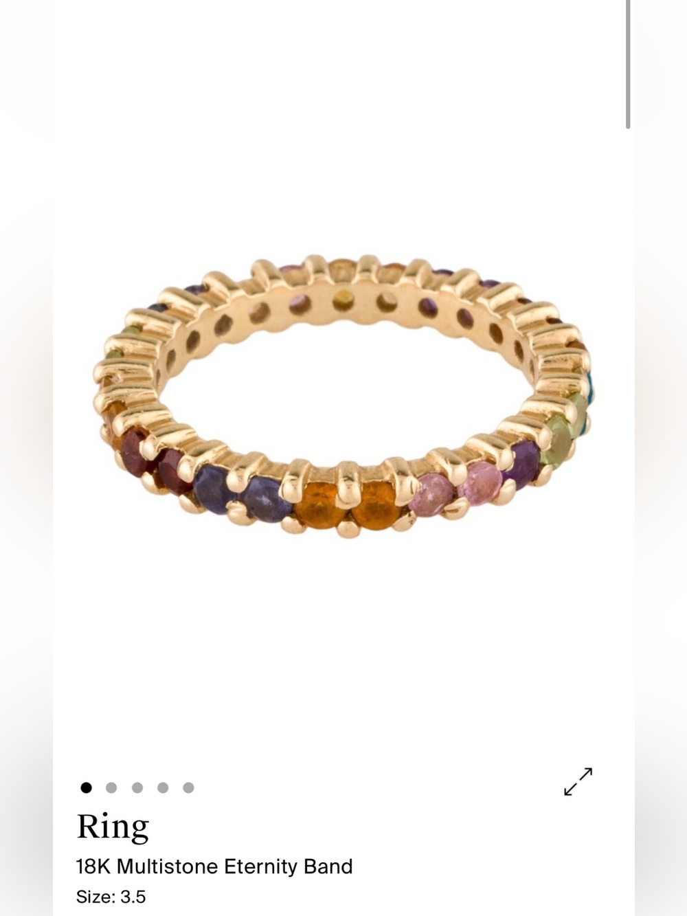 18k Gold Multi-Stone Eternity Ring